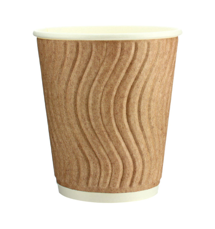 Paper Cup Ripple Wall Kraft 9 Oz/270ml Ø8,0cm (1.050 Units)