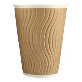 Paper Cup Ripple Wall Kraft 12 Oz/360ml Ø9,0cm (740 Units)