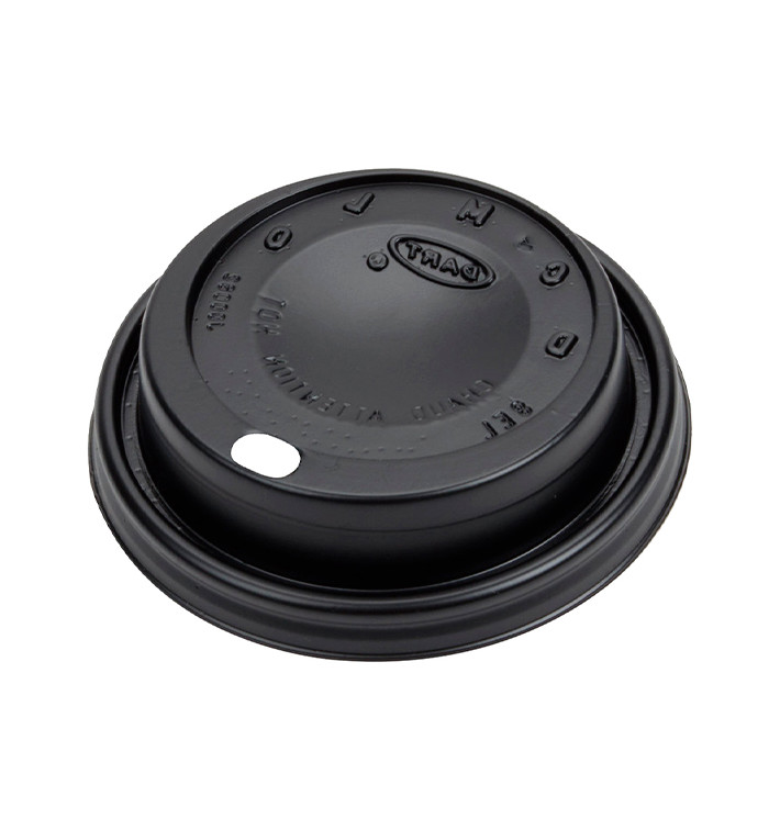 Plastic Lid with Hole PS for Foam Cup Ø8,1cm (1000 Units)