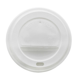 Lid for Paper Cup Hole White 12, 16 and 22 Oz Ø9,0cm (1000 Units)