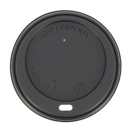 Lid for Paper Cup Hole Black 12, 16 and 22 Oz Ø9,0cm (100 Units)  