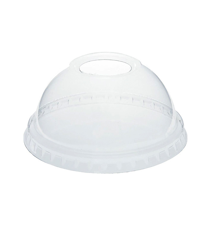 Plastic Dome Lid with Hole PET Clear for Cup Ø7,8cm (1250 Units)