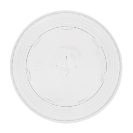 Plastic Lid with Straw Slot PET Ø9,5cm for PLA and PET Cups 265, 364, 425, 450 and 550ml (800 Units)