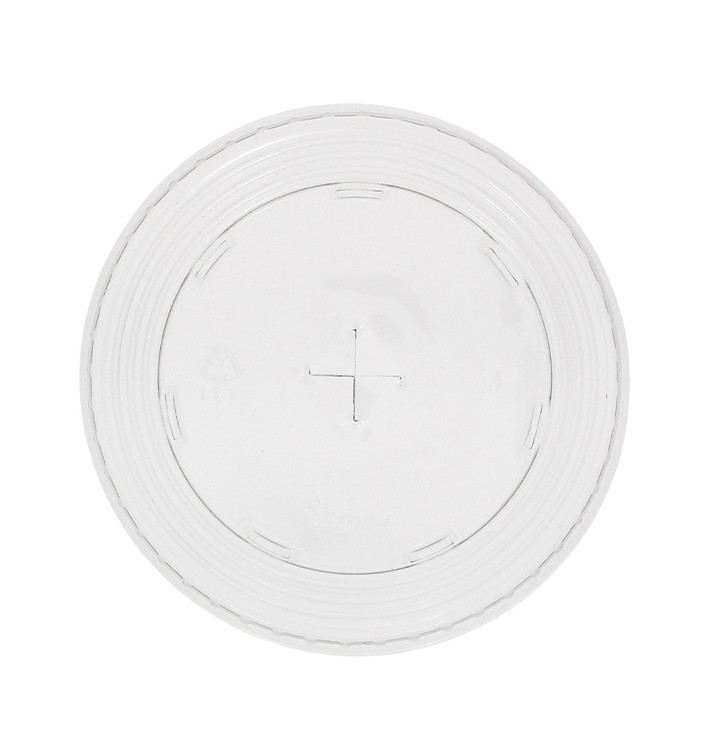 Plastic Lid with Straw Slot PET Ø9,5cm for PLA and PET Cups 265, 364, 425, 450 and 550ml (800 Units)