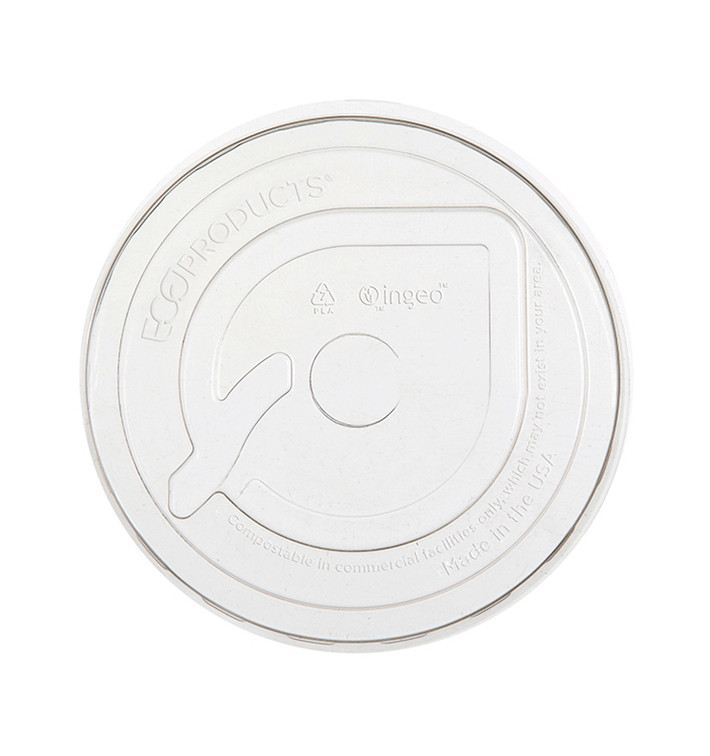 Plastic Lid PLA for Cornstarch Cup 265,355,590ml (1.000 Units)