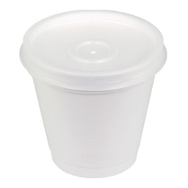 Plastic Lid PS Translucent Ø6,9cm for Foam Cup 4Oz/120ml (1000 Units)