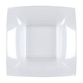 Plastic Plate Deep Clear "Nice" PS 18 cm (300 Units)