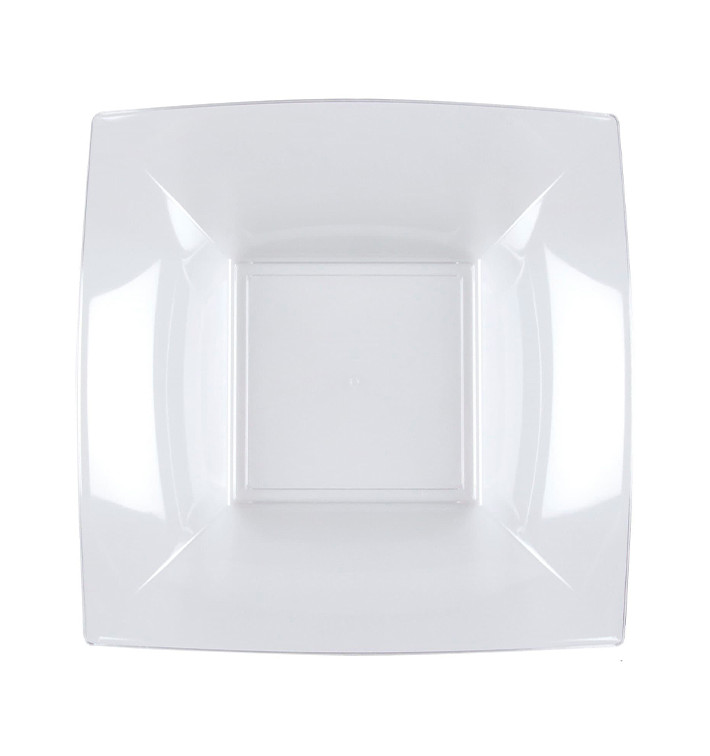 Plastic Plate Deep Clear "Nice" PS 18 cm (300 Units)