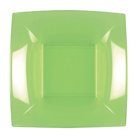 Plastic Plate Deep Lime Green "Nice" PP 18 cm (300 Units)