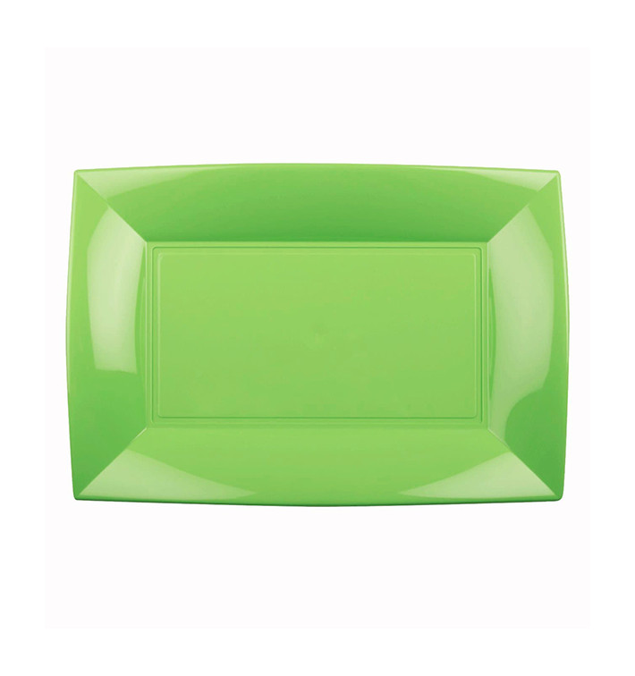 Plastic Tray Microwavable Lime Green "Nice" 28x19cm (240 Units)
