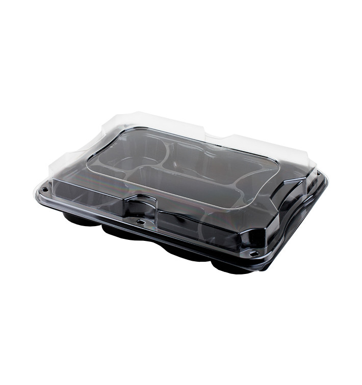 Plastic Tray with Lid 7C 35x24 cm (25 Units) 