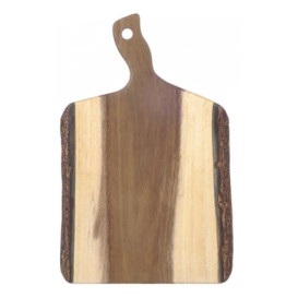 Wooden Serving Platter with Handle 30,5x20,3x1,9cm (12 Units)