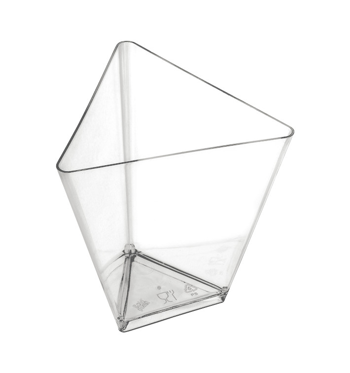 Tasting Plastic Bowl PS Triangle shape Clear 70 ml (500 Units)