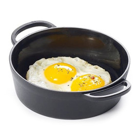 Serving Mini Paella Pan Tray PP Black 9cm (6 Units) 