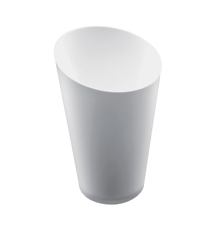 Plastic Tasting Cup PS Cone Shape High White 70 ml (25 Units) 