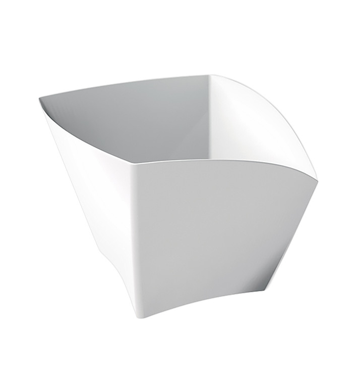 Plastic Tasting Cup PS Curved Shape White 90 ml (25 Units) 