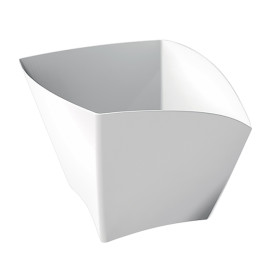 Plastic Tasting Cup PS Curved Shape White 90 ml (500 Units)