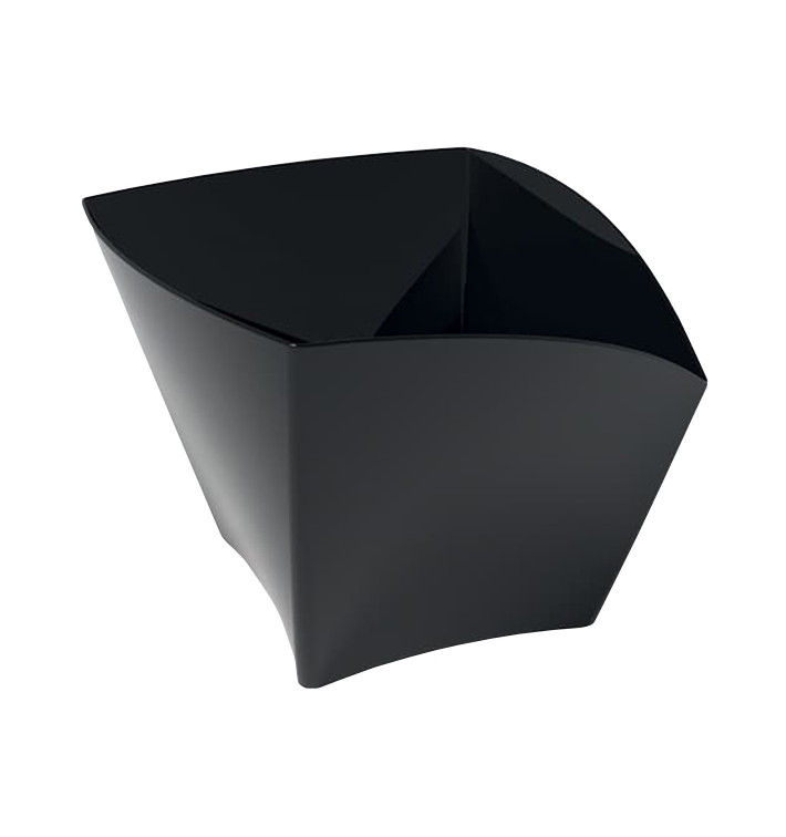 Plastic Tasting Cup PS Curved Shape Black 90 ml (25 Units) 