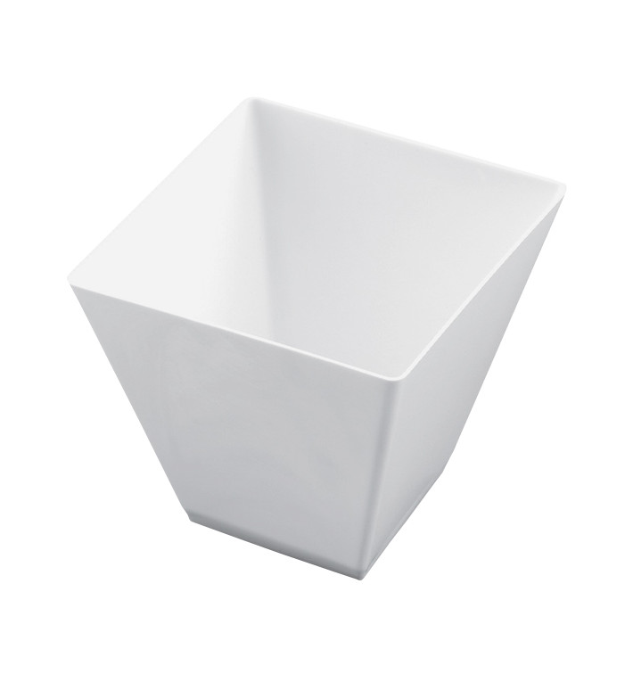 Plastic Tasting Cup PS "Rhombus" White 95 ml (25 Units) 