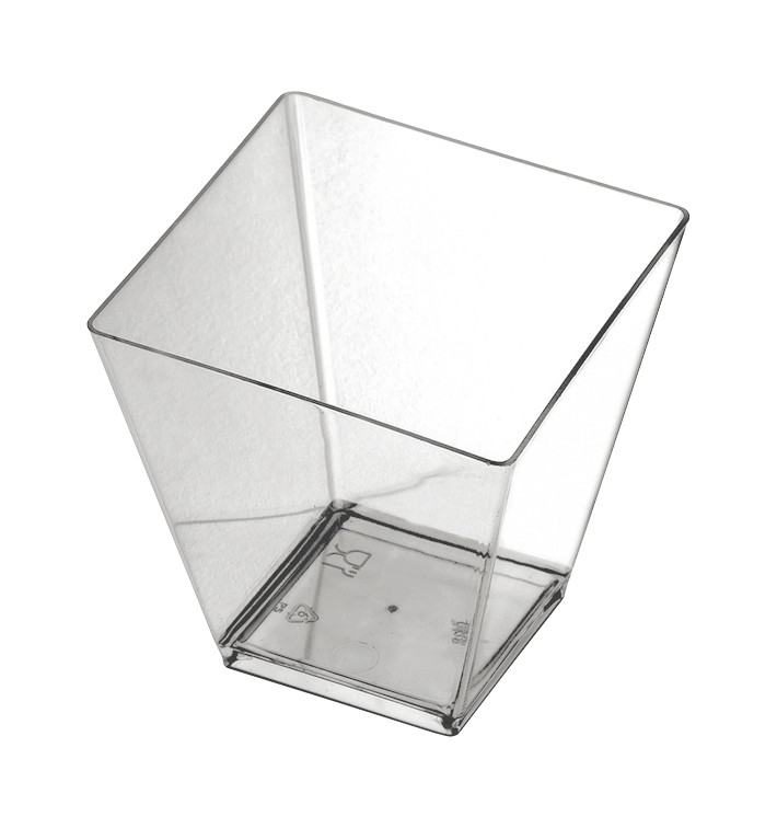 Plastic Tasting Cup PS "Rhombus" Clear 95 ml (500 Units)
