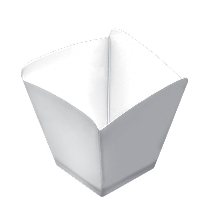 Plastic Tasting Cup PS "Onda" White 100 ml (25 Units) 