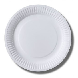 Paper Plate Biocoated White 18 cm (1000 Units)