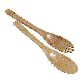 Bamboo Salad Spoon and Fork 25cm (1 Unit) 