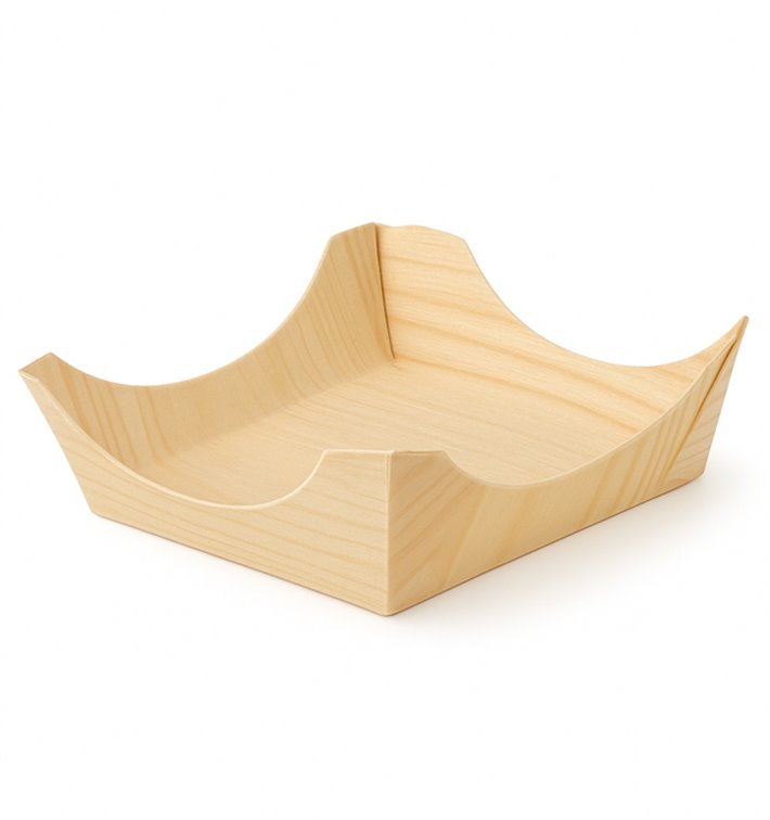 Pine Leaf Boat Tray 7,5x7,5x3cm (1000 Units)