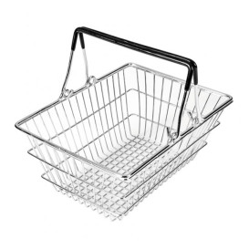 Serving Mini Shopping Basket Containers Steel 18,5x13,5x9cm (6 Units)