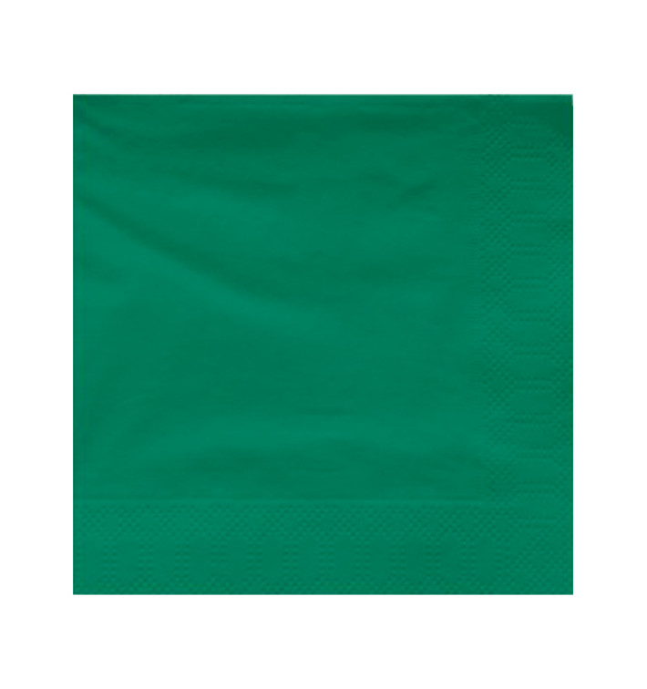Paper Napkin Edging Green 25x25cm 2C (200 Units)