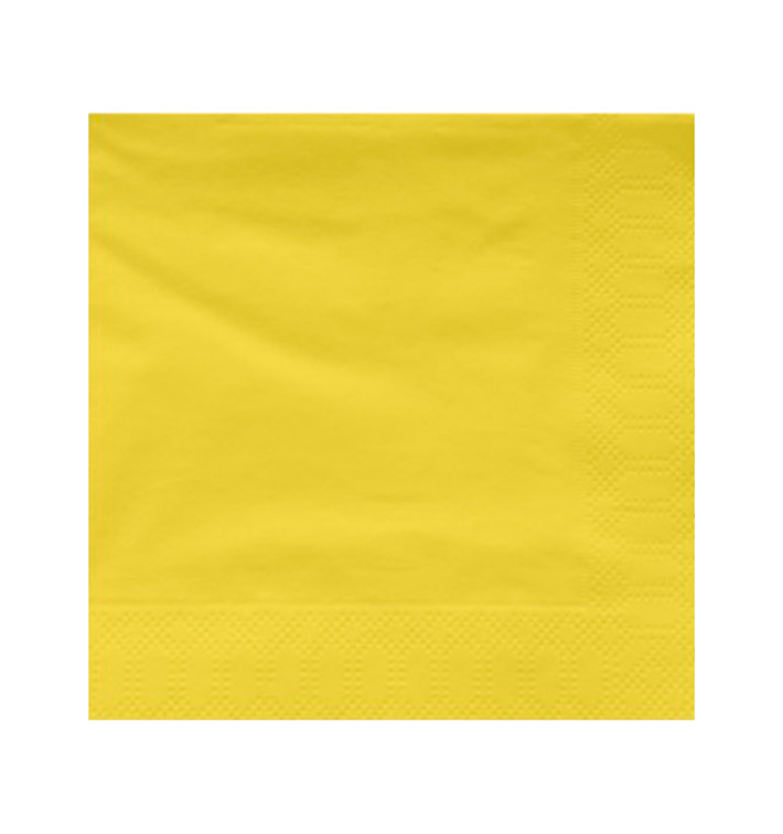 Paper Napkin Edging Yellow 25x25cm 2C (3400 Units)
