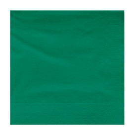 Paper Napkin Edging Green 2 Layers 30x30cm (100 Units)  