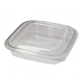 Plastic Hinged Deli Container PET Square shape 250ml (100 Units)  