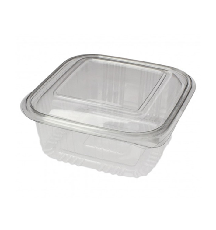 Plastic Hinged Deli Container PET Square shape 500ml (100 Units)  