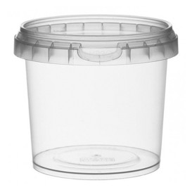 Plastic Deli Container with Plastic Lid PP Tamper-Evident 365 ml Ø9,5 (24 Units)