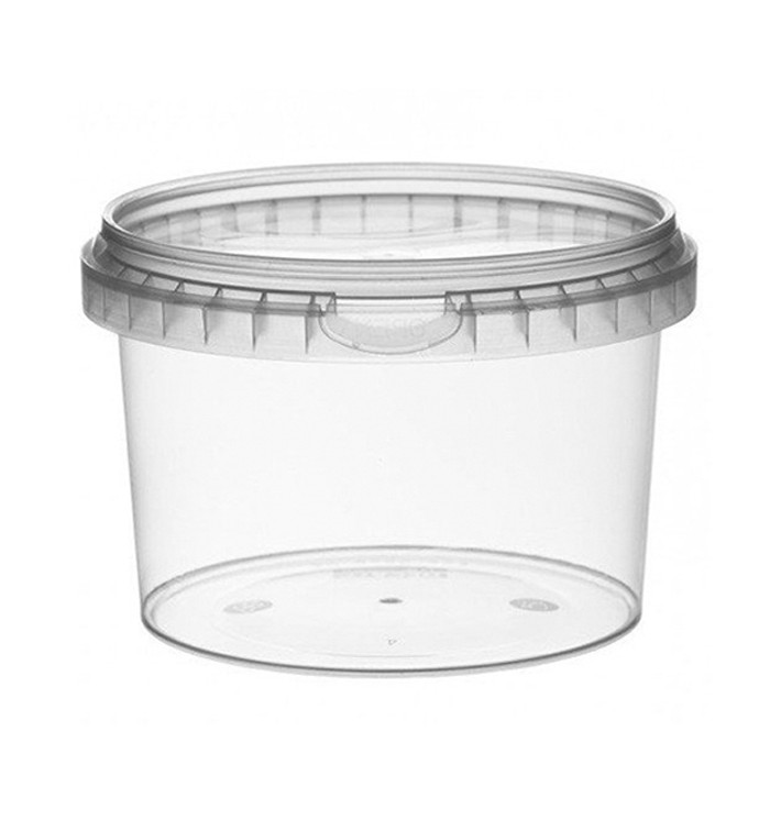 Plastic Deli Container with Plastic Lid PP Tamper-Evident 565 ml Ø11,8 (264 Units)