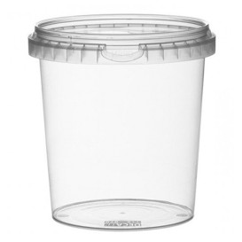 Plastic Deli Container with Plastic Lid PP Tamper-Evident 870 ml Ø11,8 (228 Units)