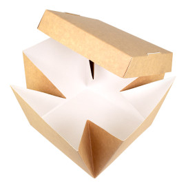 Gourmet Burger Box Kraft 13x13x13cm (150 Units)