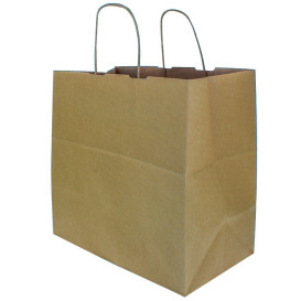 Paper Bag with Handles Kraft Brown 115g/m² 31+20x32cm (200 Units)