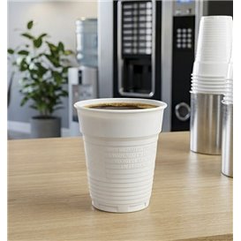 Plastic Cup PS Vending White 166ml Ø7,0cm (100 Units)  