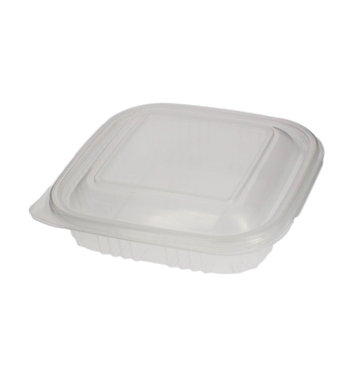 Plastic Hinged Deli Container Microwavable PP Square Shape 250ml (900 Units)