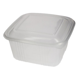 Plastic Hinged Deli Container Microwavable PP Square Shape 750ml (100 Units)  