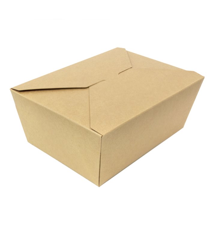 Paper Take-out Container "American" Natural 21,7x21,7x6cm 2910ml (35 Units) 