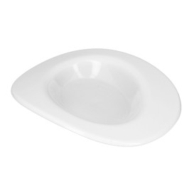 Tasting Plastic Plate Durable SAN "Ellipse" White 10ml (96 Units) 