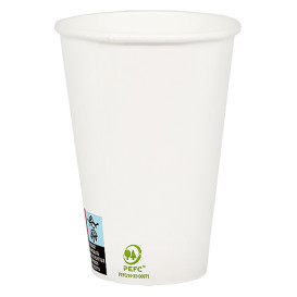 Paper Cup White 12Oz/385ml Ø9,0cm (50 Units) 
