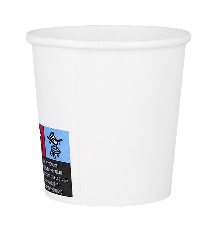 Paper Cup White ECO 4Oz/120ml Ø6,2cm (100 Units)