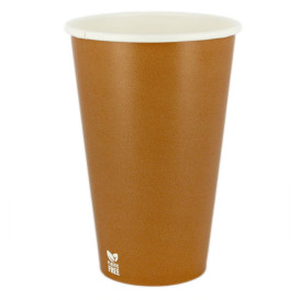 Plastic-Free Paper Cup 12 Oz/360ml "Caramel" Ø8cm (1.000 Units)