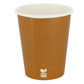 Plastic-Free Paper Cup 7 Oz/210ml "Caramel" Ø7cm (50 Units)