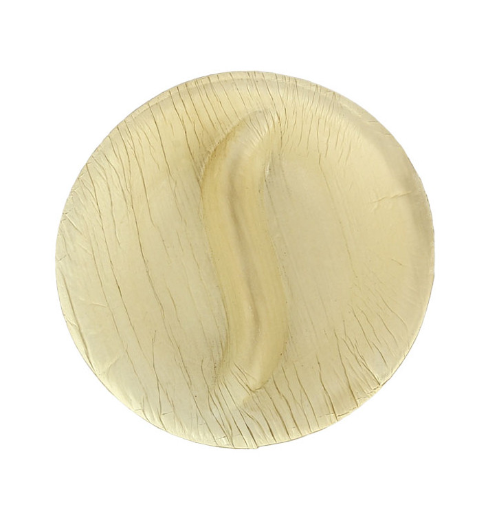 Palm Leaf Mini Plate Round Shape 2C 9x8cm (10 Units)