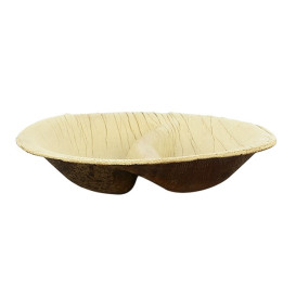 Palm Leaf Mini Plate Round Shape 2C 9x8cm (10 Units)